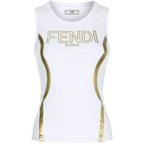 fendi white tank top